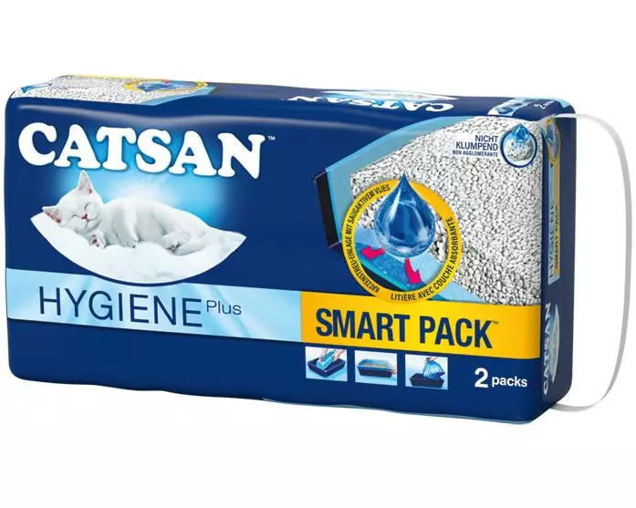 Catsan Katzenstreu Hygiene Plus Smart Pack, 2 x 4l