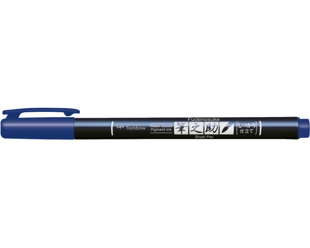 TOMBOW Kalligraphie Stift Hard WS-BH15 Fudenosuke, blau