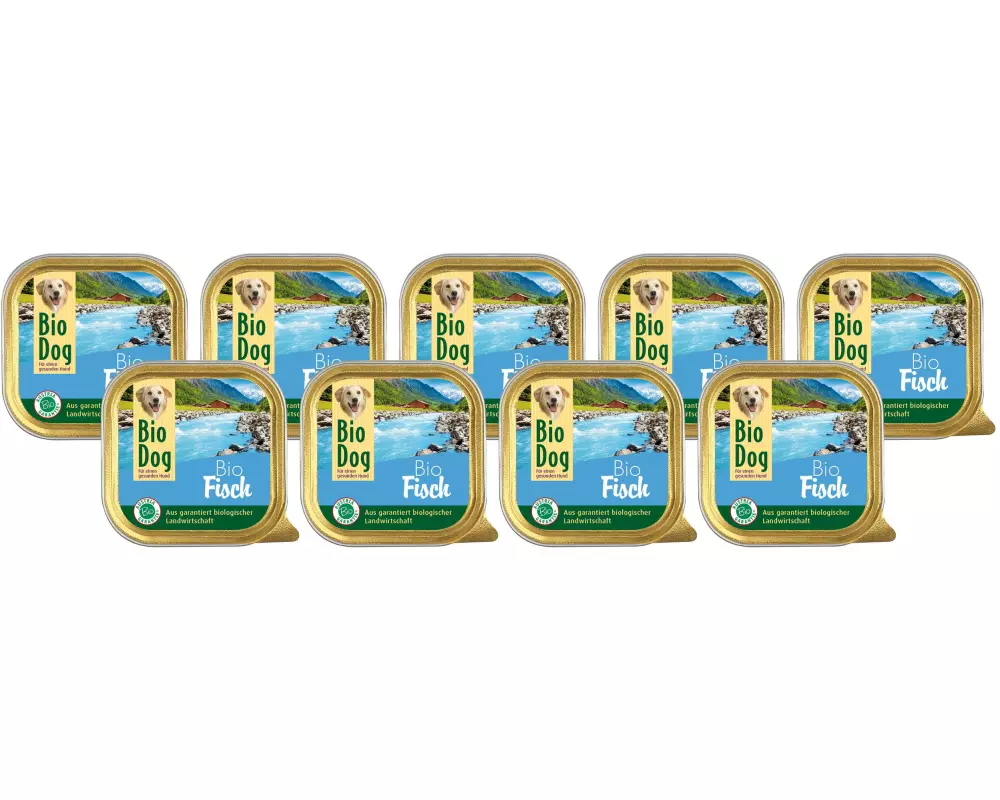 BioDog Nassfutter Fisch, 9 x 300g