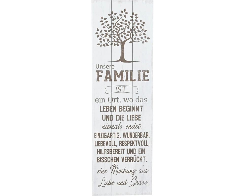 COCON Schild Familie 25 x 80 cm