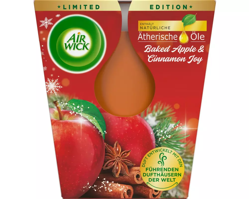 Air Wick Duftkerze Baked Apple and Cinnamon Joy 220g
