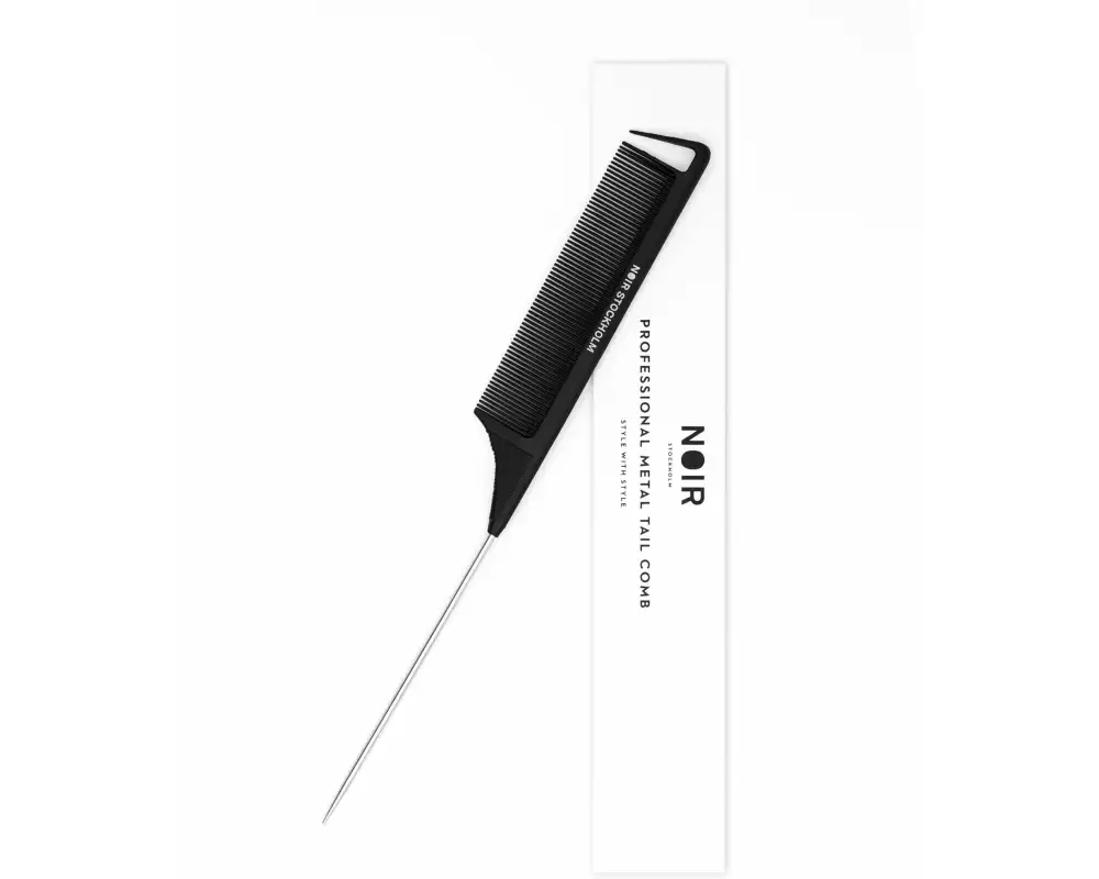Noir Stockholm Kamm Prof. Metal Tail Comb Black