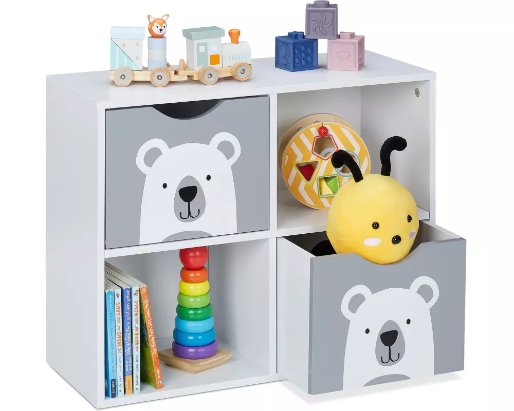 relaxdays Regal Bär, MDF / Kiefern