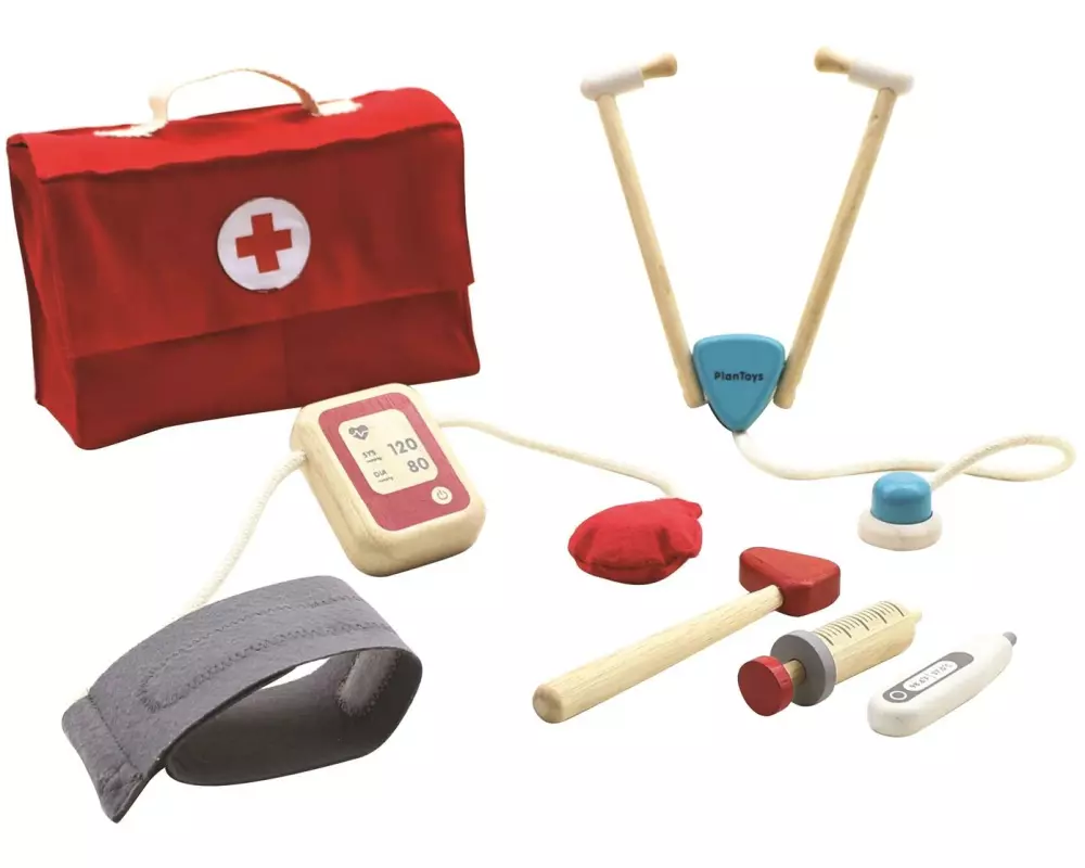 Plantoys Doktor Spielset Kautschukholz