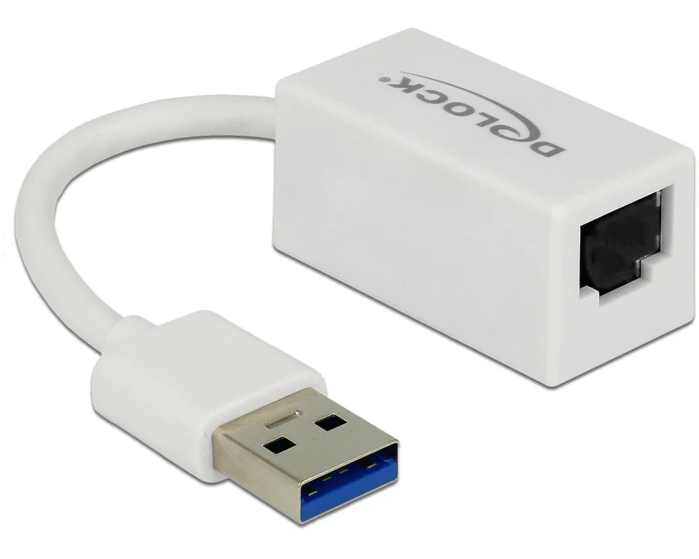 Delock Netzwerk-Adapter USB-A - RJ45 1Gbps, Weiss