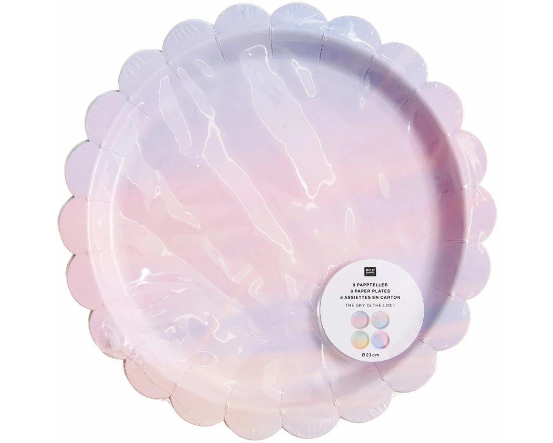 Rico Design Einwegteller The Sky is the Limit 8 Stück