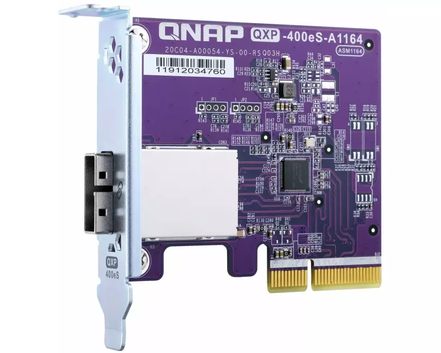 QNAP 1-port SFF-8088 SATA host bus adapter 4 x SATA 6Gb/s PCIe 3.0 x2 for TL SATA JBOD
