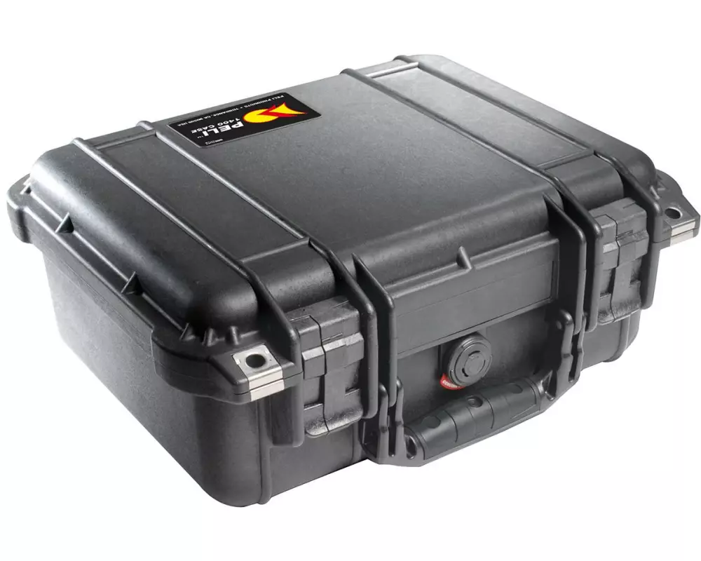 Peli Schutzkoffer 1400 ohne Schaumstoffeinlage, Schwarz