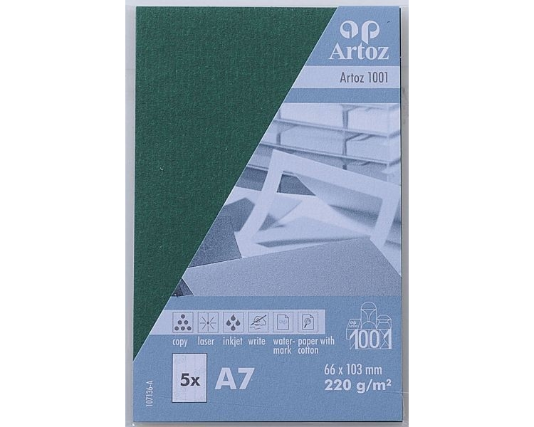 ARTOZ Karten 1001 A7 107136143 220g, racing green 5 Blatt