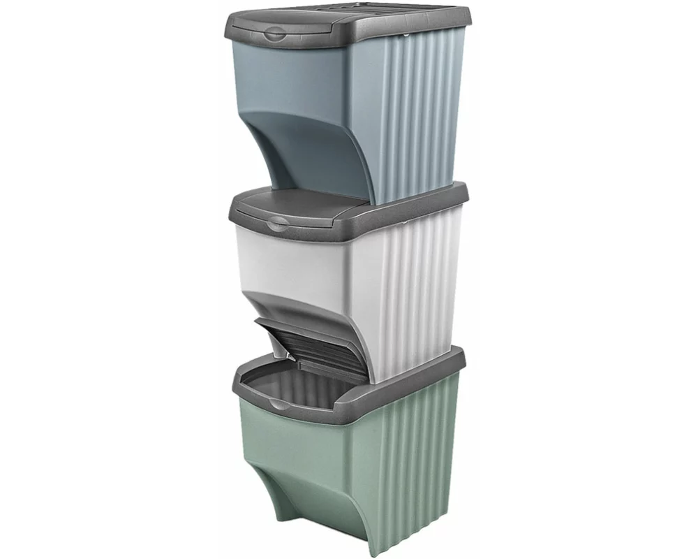 WeberHome Recycling Tower 3er mehrfarbig