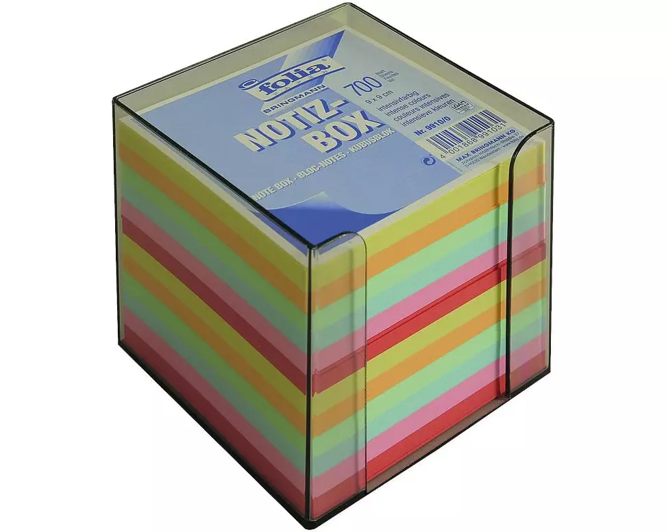 Folia Notizzettel-Dispenser Topas 9 x 9 cm, Transparent, 800 Blatt