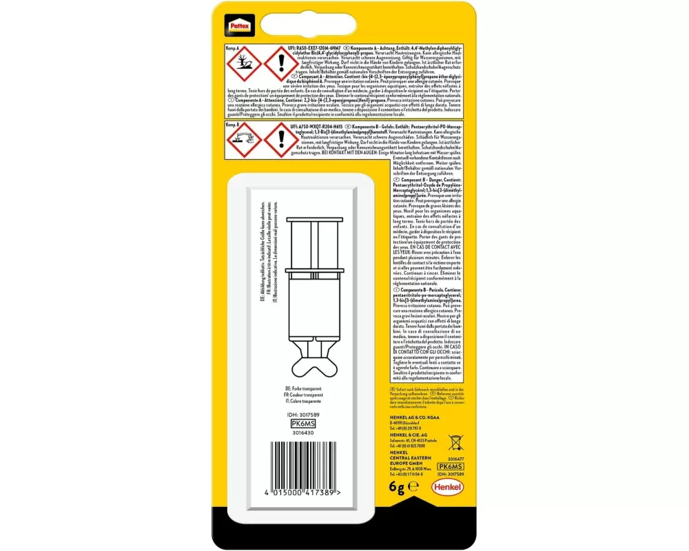 Pattex Kraft Mix 6 ml, Transparent