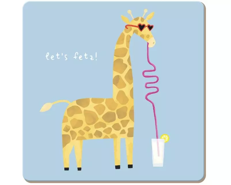 Grafik Werkstatt Korkuntersetzer let's fetz!