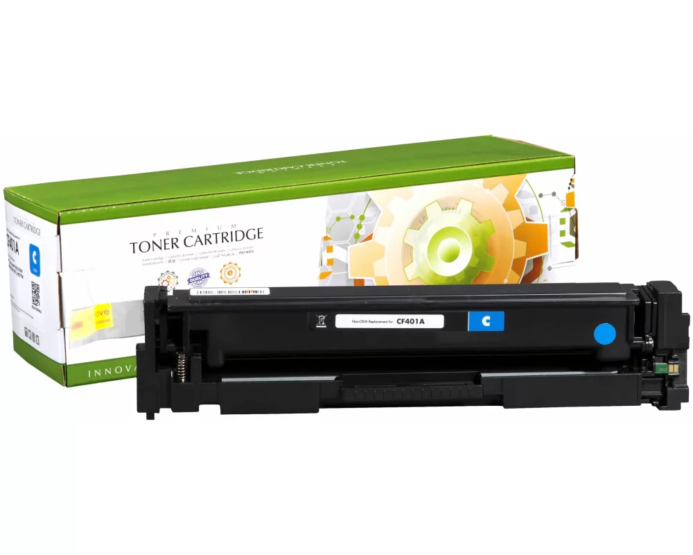 STATIC Toner cartridge compatible with HP CF401A cyan compatible 1.400 pages