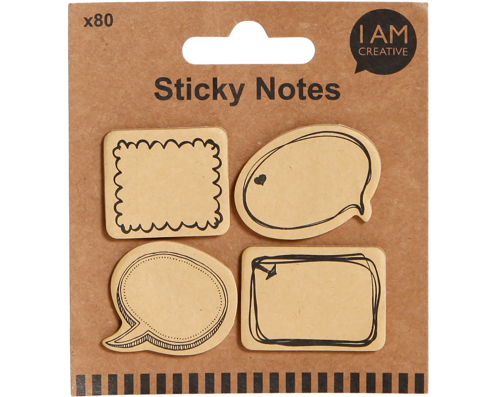 I AM CREATIVE Haftnotiz 4087.19 Sprechblasen, 80 Stück