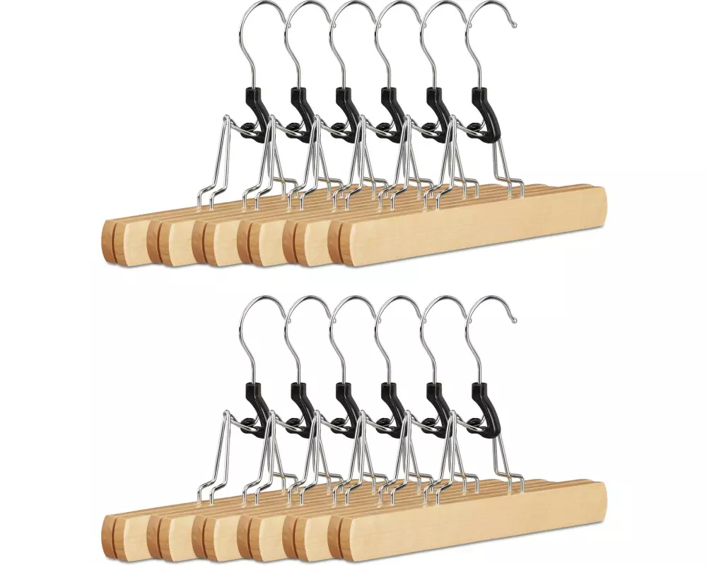 relaxdays Hosenbügel 12 Stück