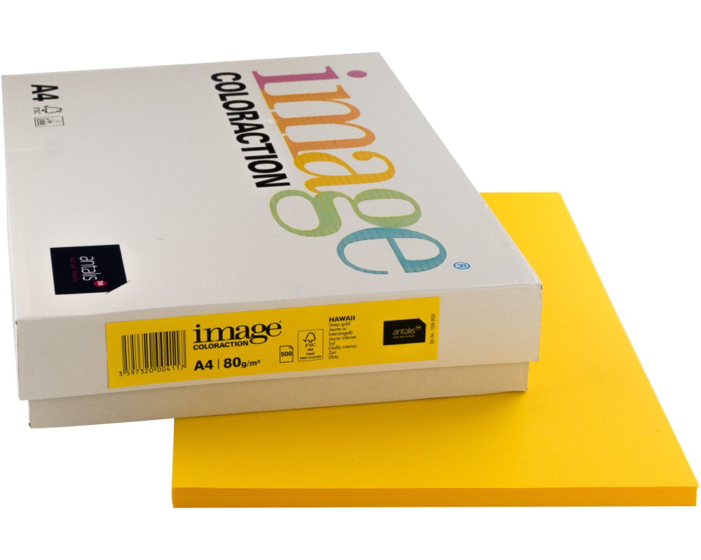 IMAGE COLORACTION Kopierpapier Hawaii A4 274569 80g intensivgelb 500 Blatt