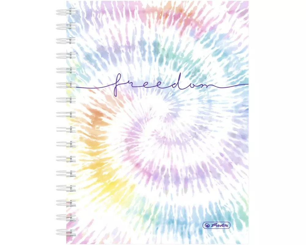 Herlitz Schulheft Spiralbuch New Batik Freedom A5, 100 Blätter