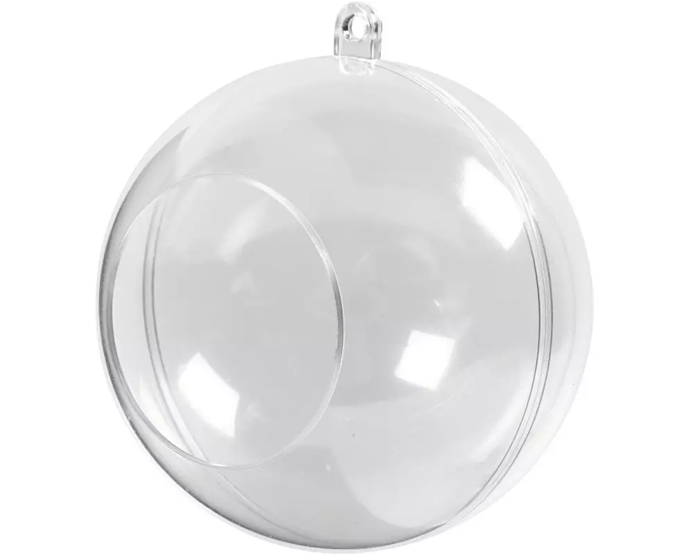 Creativ Company Kunststoffform Kugel mit Öffnung Ø 8 cm 5 Stück