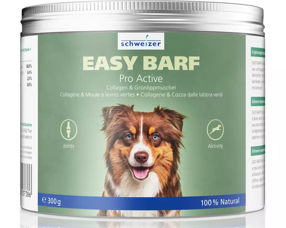 Eric Schweizer Hunde-Nahrungsergänzung Easy Barf Pro Active Pulver, 300 g