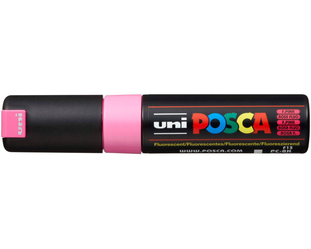 UNI-BALL Posca Marker 8mm PC-8K F.PINK fluo rosa, Keilspitze