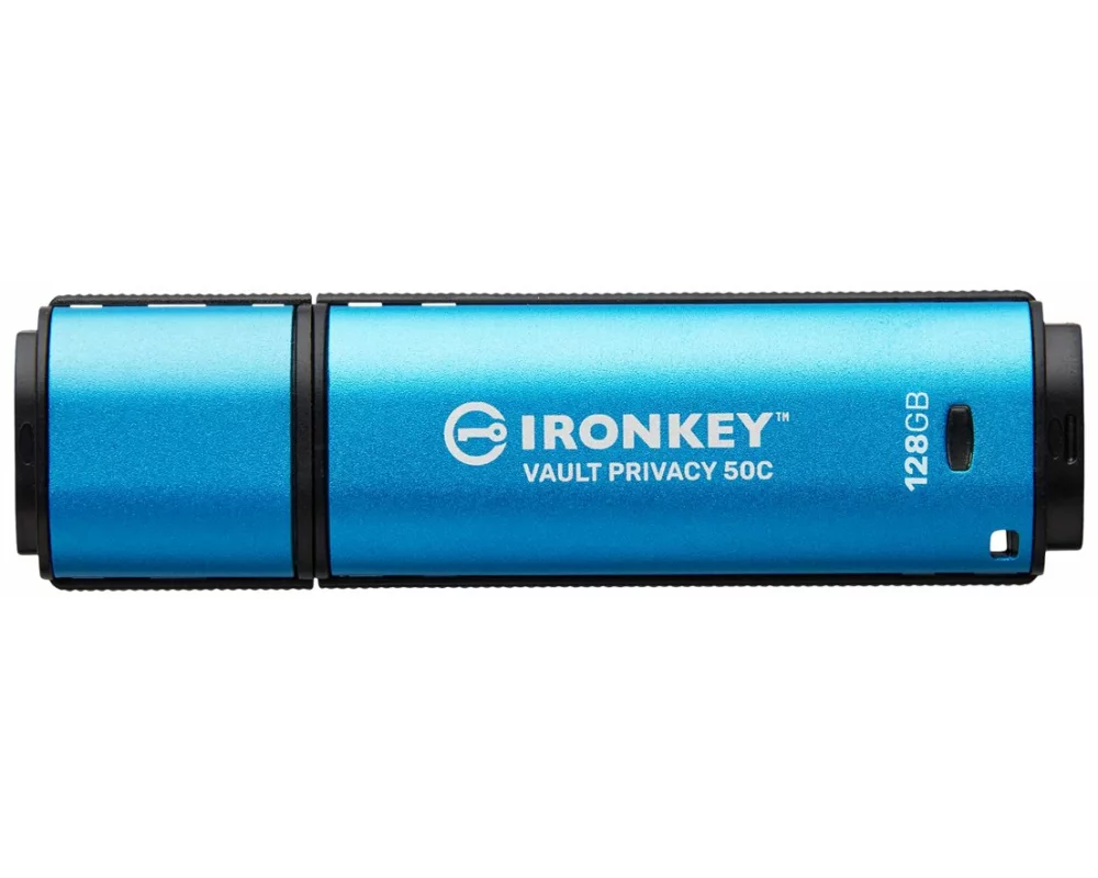 Kingston 128GB USB-C IronKey Vault Privacy 50C AES-256 Encrypted FIPS 197