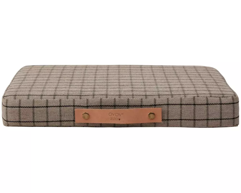 OYOY Hunde-Kissen Milo Grid, S, Clay