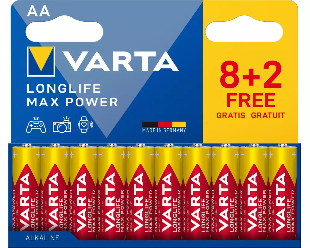 Varta Batterie Longlife Max Power AA , 10 Stück