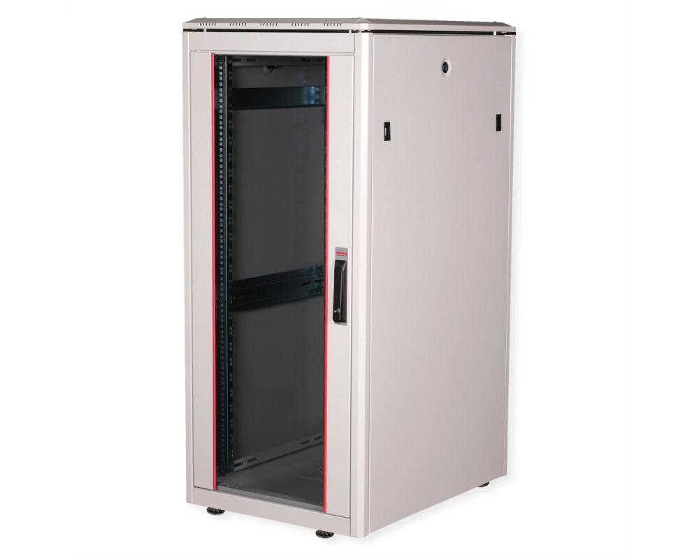 ROLINE 19-Zoll Netzwerkschrank Pro 26 HE, 600x800 BxT Glastür grau