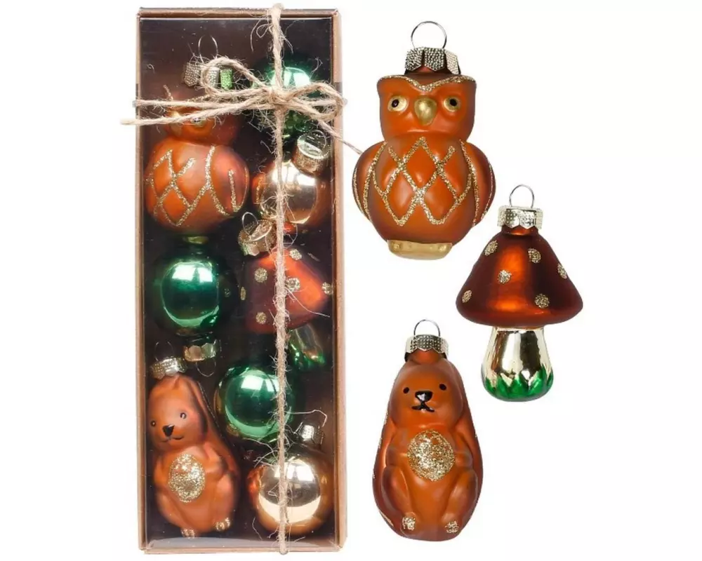 Holly & Jolly Weihnachtskugel 8 Stück, 3.5-5 cm