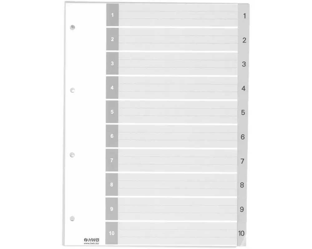 HWB Register A4, PP 1-10