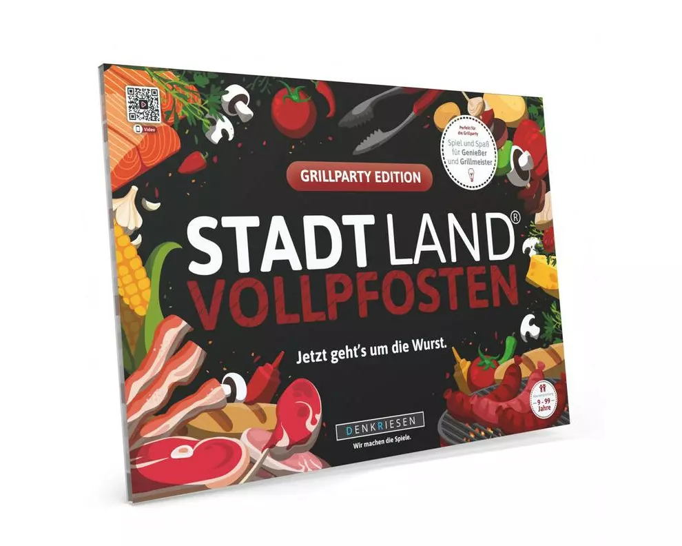 Denkriesen Stadt Land Vollpfosten A4 Block Grillparty Edition -DE-