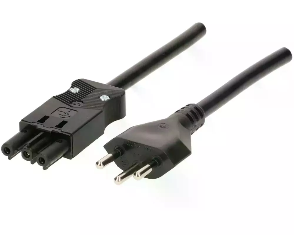 Max Hauri Anschlusskabel 2 m AC 166 - T12, Schwarz