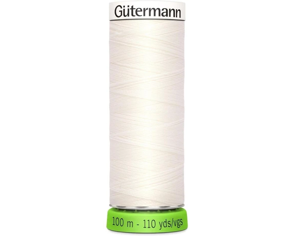 Gütermann Näh- und Stickgarn Allesnäher rPET 100 m Rohweiss