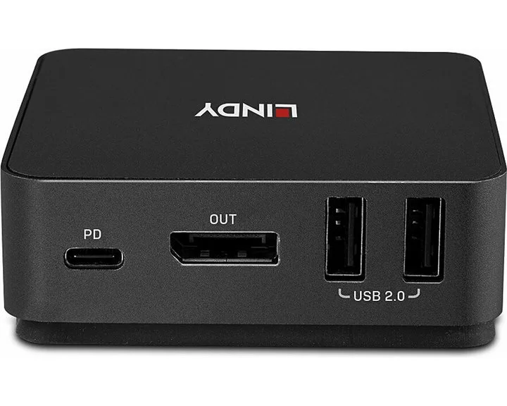 LINDY 2 Port Type C DisplayPort 1.2, KVM Switch