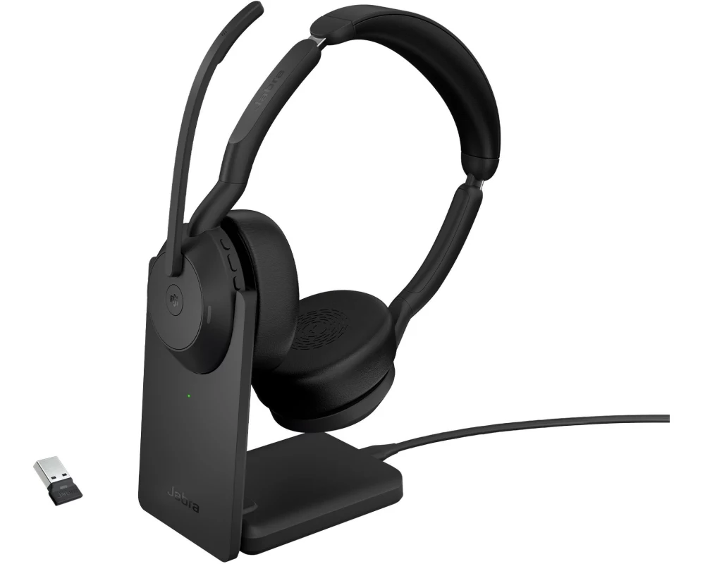 Jabra Headset Evolve2 55 Duo MS, USB-A, inkl. Ladestation