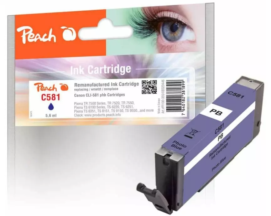 Peach Tinte Canon CLI-581 Photo Blue