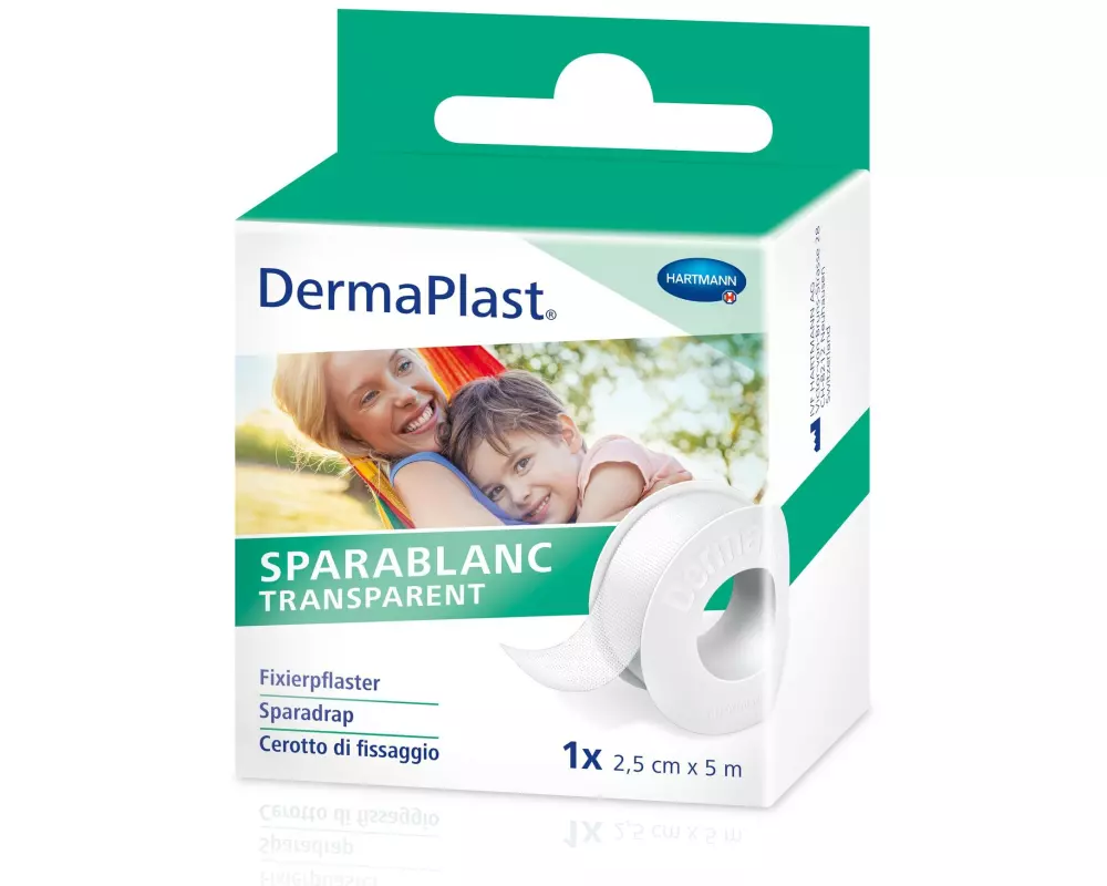 DermaPlast Fixierpflaster Sparablanc Transparent 2.5 cm x 5 m 1 Stück