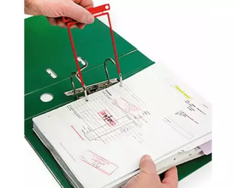 Büromaterial Archivclips mit Etikette 100 Stück