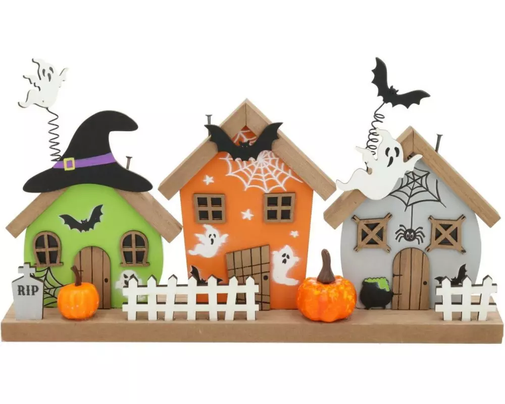 G. Wurm Aufsteller Halloween Häuser 30 x 15 x 6 cm