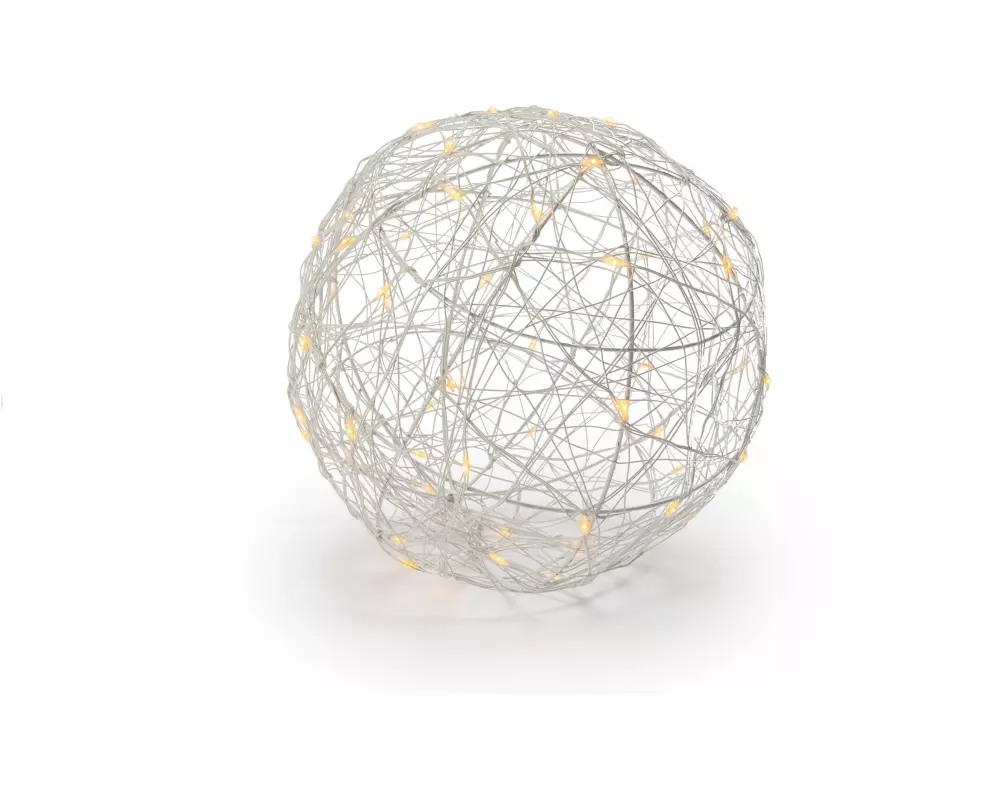 STT Tischdeko 3D Ball Bianco M, Ø 20 cm