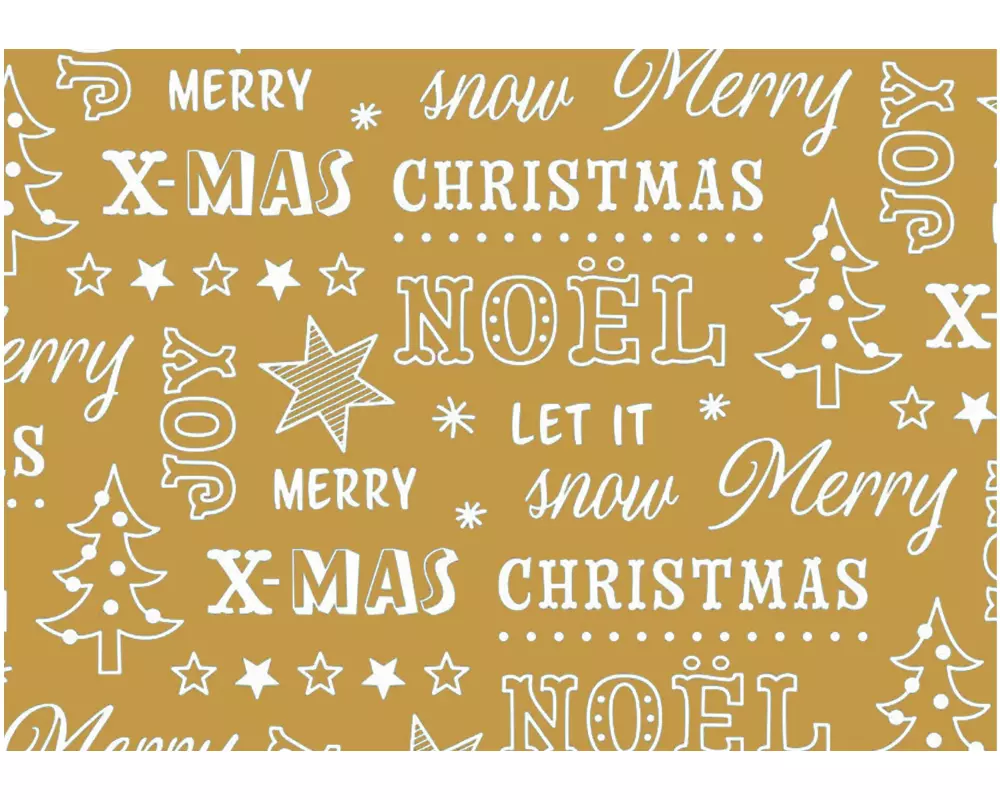 Braun + Company Geschenkpapier 2mx70 cm, Joy to the World
