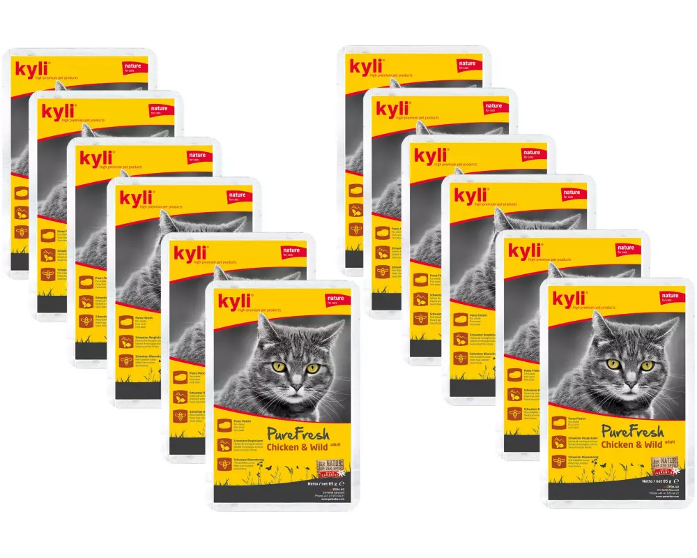 kyli Nassfutter Pure Fresh Chicken & Wild, 12 x 85 g