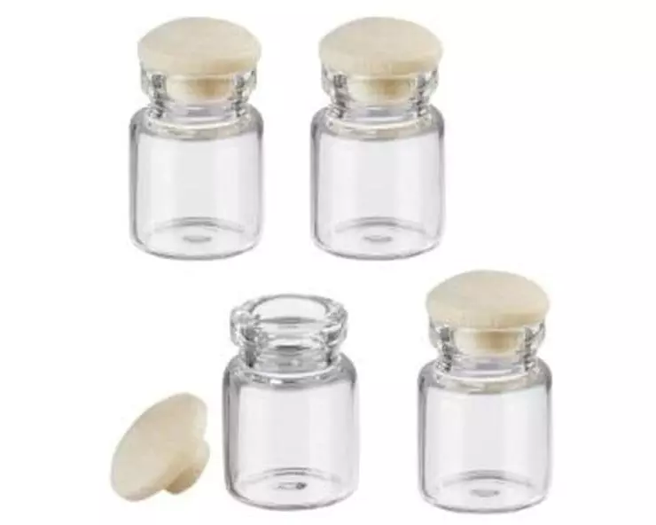 HobbyFun Mini-Utensilien Glasflasche 2.2 x 1.3 cm