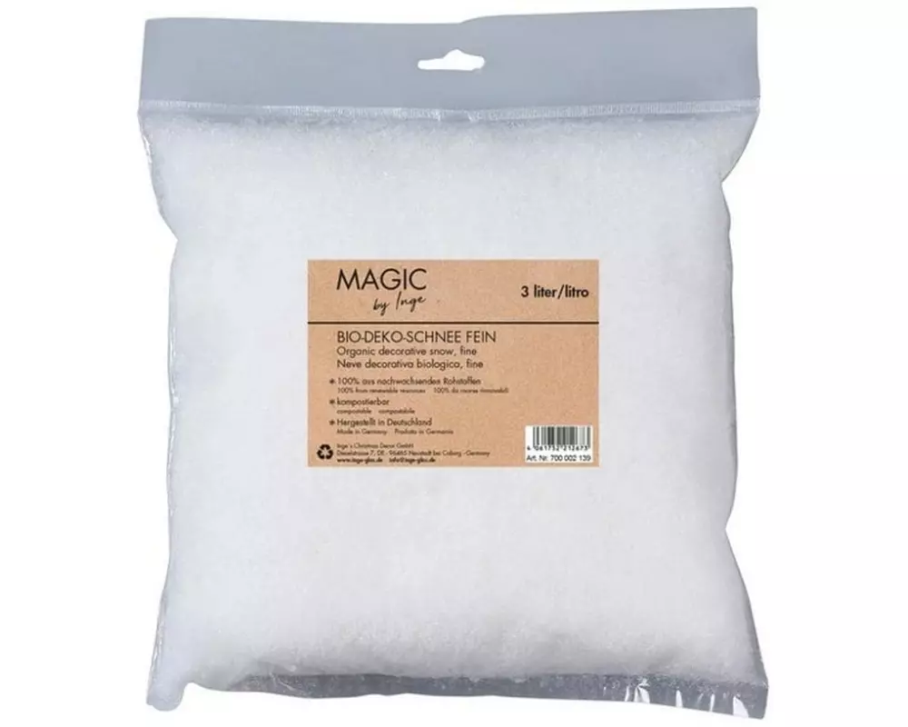INGES CHRISTMAS DECOR Deko-Schnee 3 l, fein