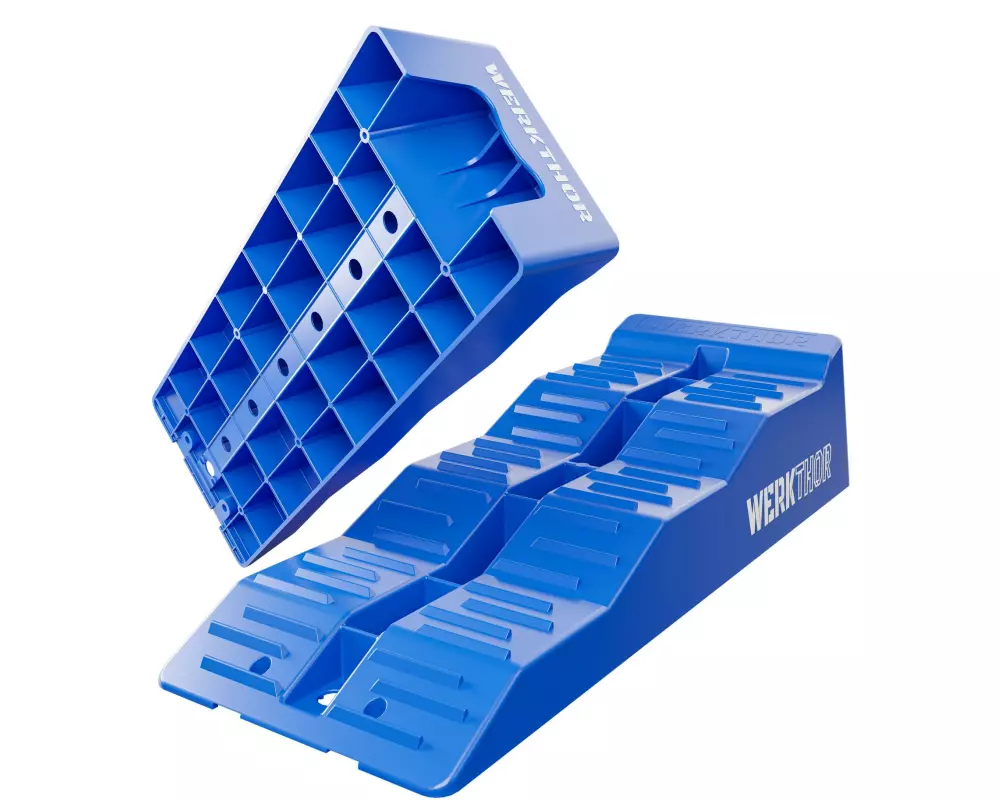 Werkthor Flache Auffahrkeile 2er Set, Blau