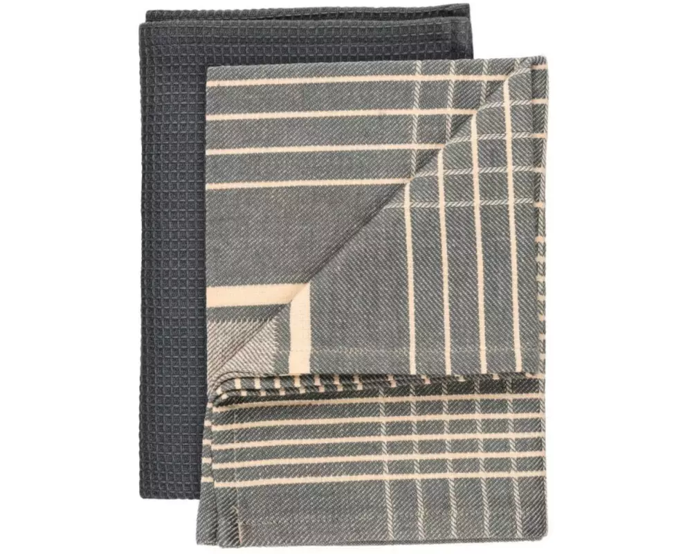Wenko Geschirrtuch-Set Tito 2 Stück, Grau