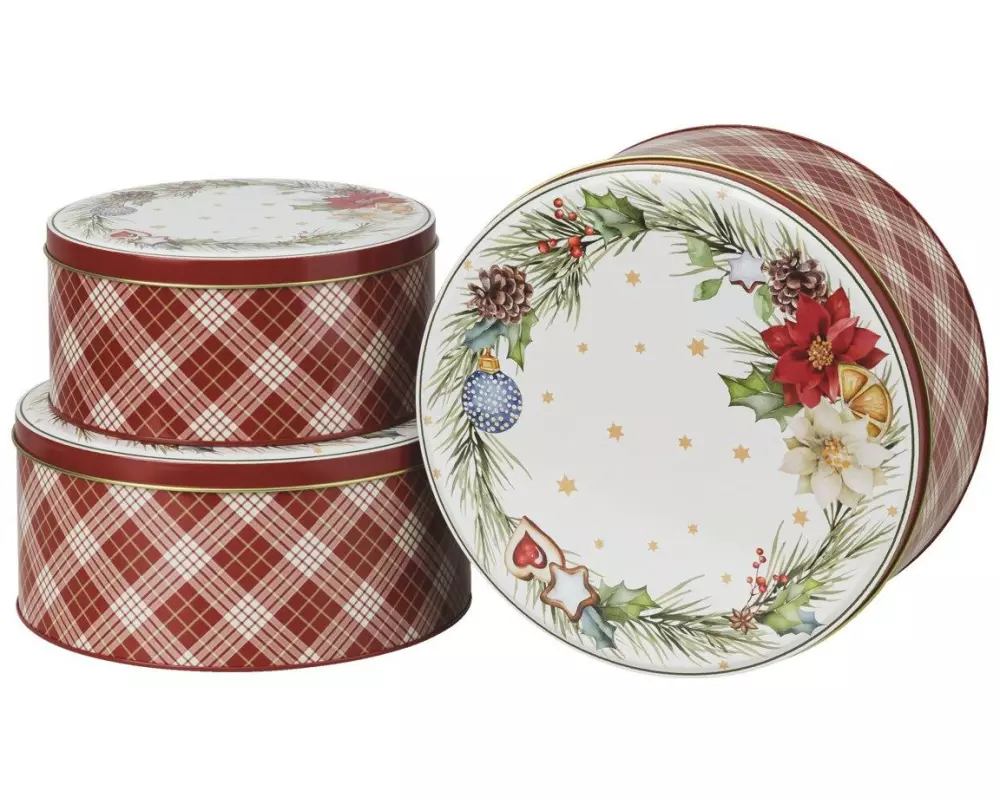 Hutschenreuther Gebäckdosen-Set 3-teilig, Metall