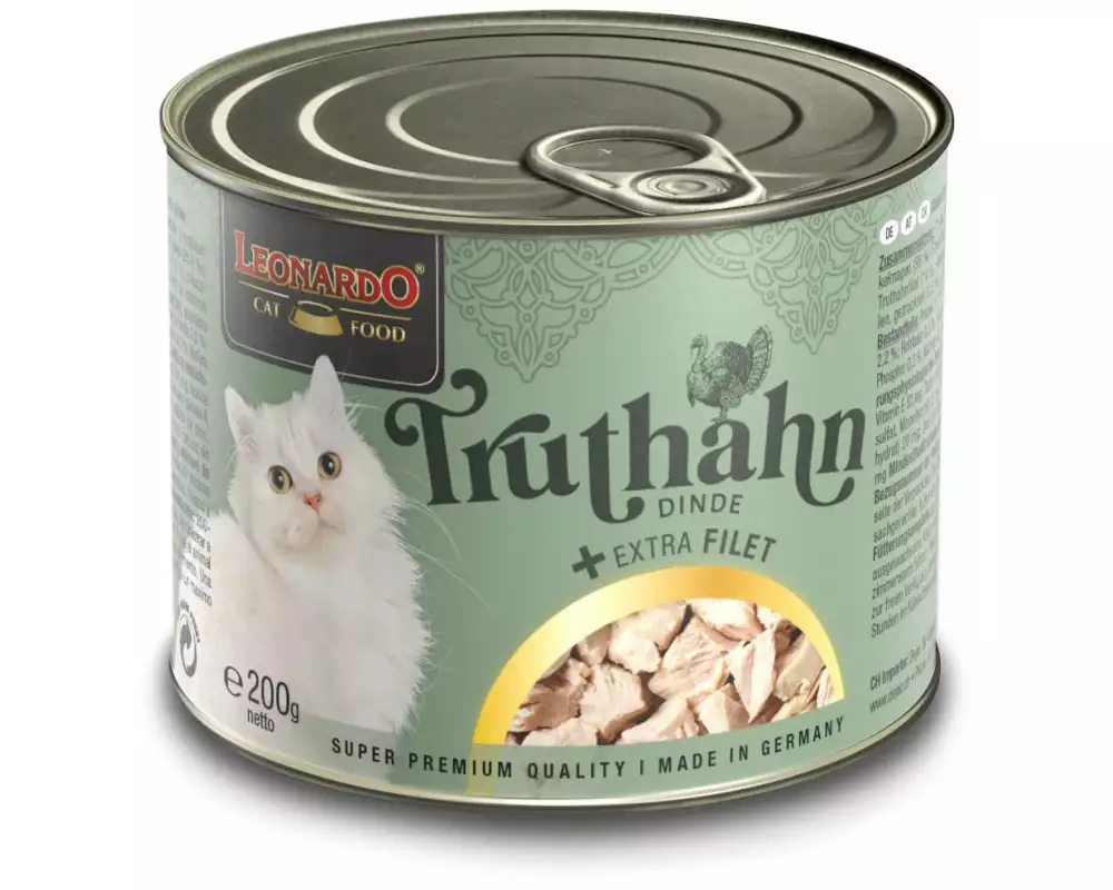 Leonardo Cat Food Nassfutter Truthahn + Extra Filet 200 g