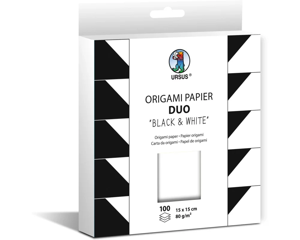 URSUS Faltblätter Black & White 15 x 15 cm, 80 g/m², 100 Stück